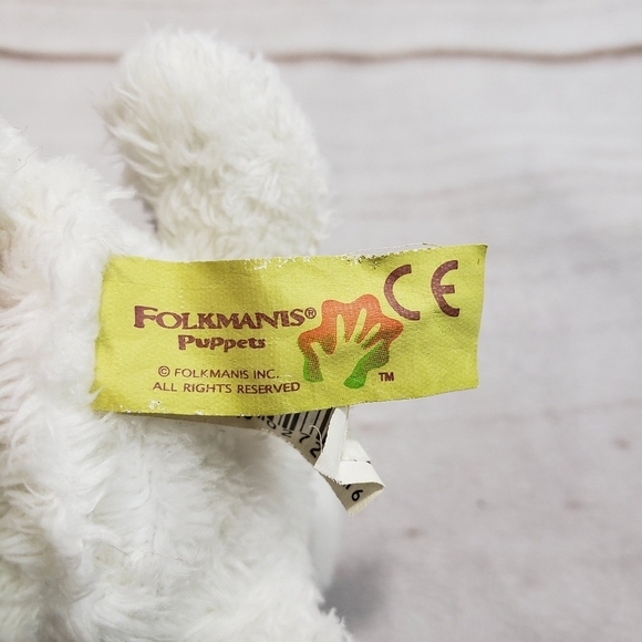 Folkmanis Mini Bunny Rabbit Plush Finger Puppet Brown White 5 Inch 2016 - Picture 7 of 10